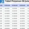 Tabel Angsuran KUR BRI 2025 Plafon 50 sampai 100 Juta, Cek Angsurannya di Sini!