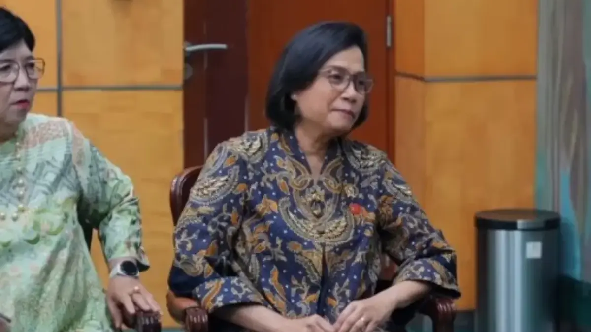 Menteri Keuangan (Menkeu) Sri Mulyani Indrawati saat menghairi kegiatan Sarasehan Nasional Ekonomi Syariah Ref