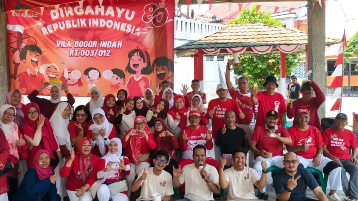 Meriah! Warga Vila Bogor 1 Indah Rayakan HUT ke-80 RI dengan Jalan Sehat dan Pesta Rakyat Warga Perumahan Vila Bogor 1 Indah RT 003 RW 012 sukses rayakan HUT ke-80 RI dengan jalan sehat, lomba tradisi