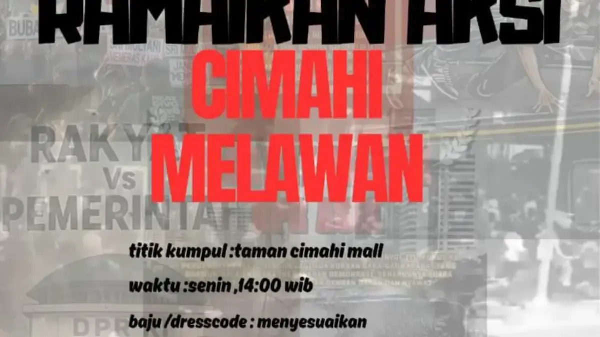 Viral Seruan Aksi ‘Cimahi Melawan’, Aparat Siapkan Pengamanan Ekstra Poster Aksi “Cimahi Melawan” Viral, Polres Pastikan Keamanan Unjuk Rasa