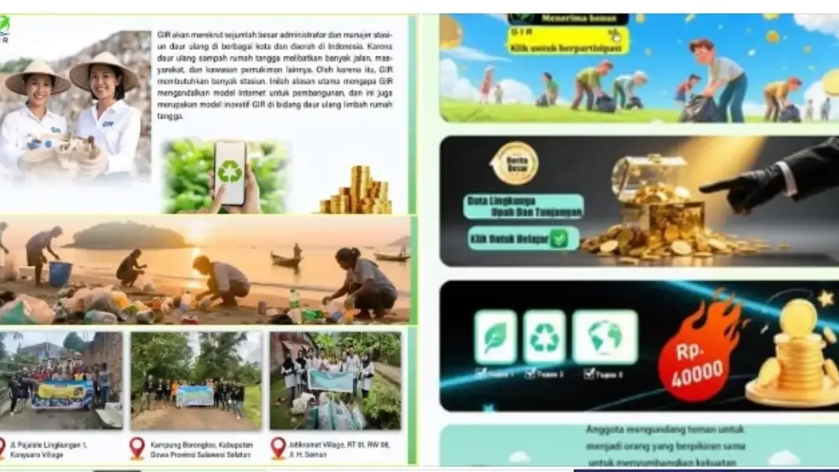 penampakan website aplikasi GIR yang terkesan memiliki misi mulia