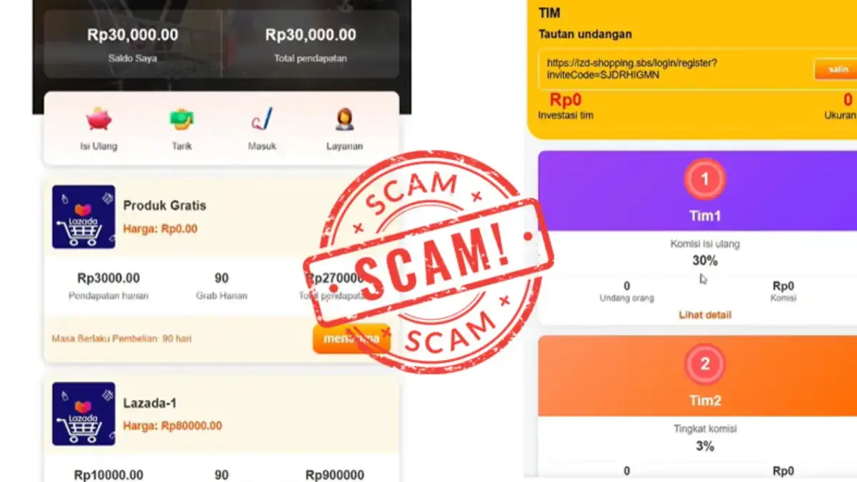 Waspada! Aplikasi Lazada Shopping Palsu, Investasi Bodong Berkedok Belanja Online Waspada Aplikasi Lazada Shopping Palsu