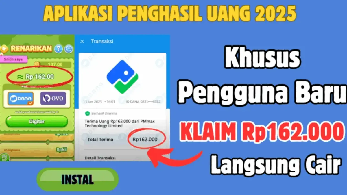 Saldo DANA Gratis Langsung Cair! Klaim Bonus Rp162.000 dari Aplikasi Game Viral 2025 Ini