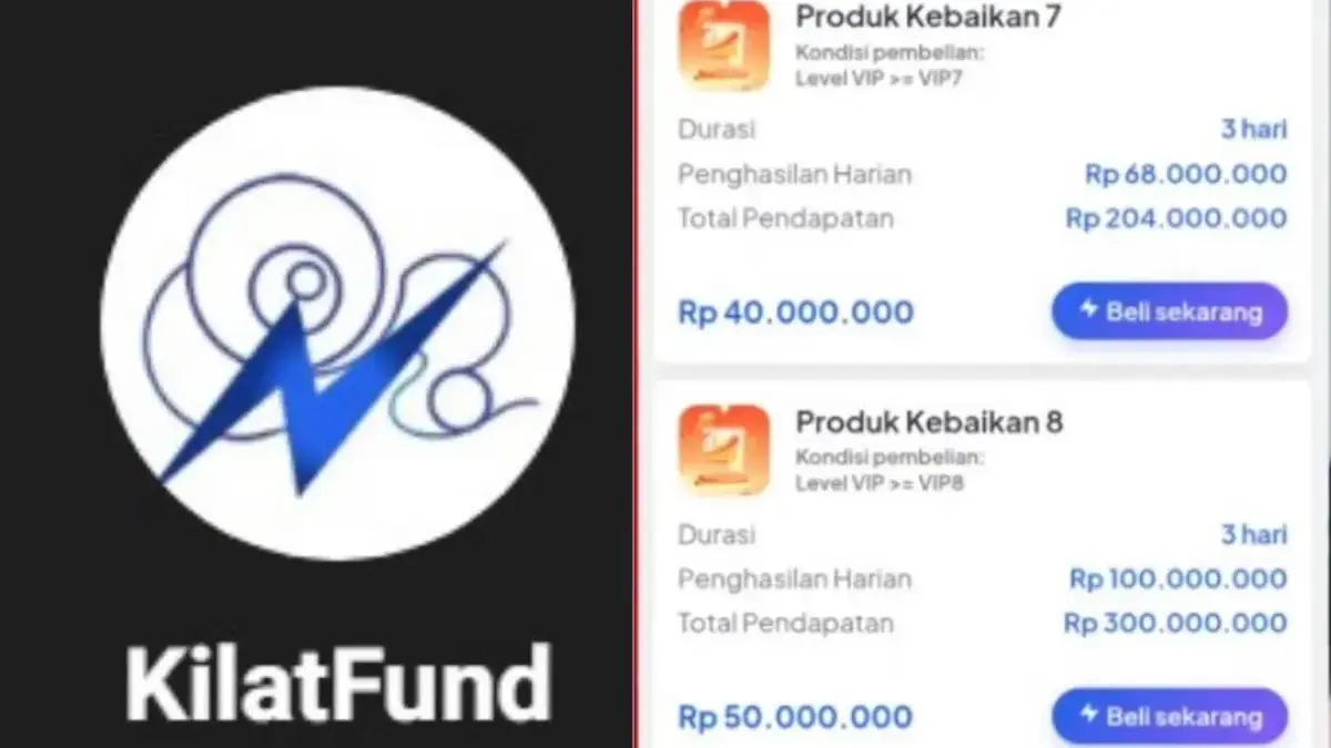 Investasi Aplikasi KilatFund, Modal Rp50 Juta Dapat Untung Rp300 Juta dalam 3 hari, Benarkah Aman? Aplikasi investasi Kilatfund yang menjanjikan keuntungan besar dalam waktu singkat.