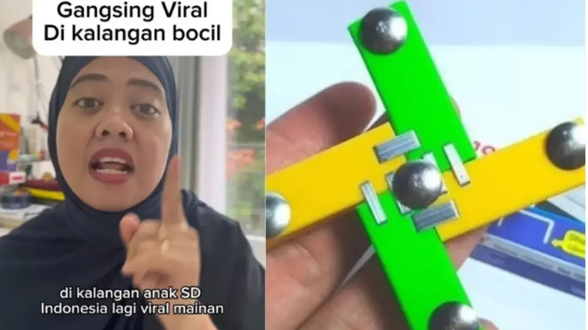 Psikolog Halimah yang menyoroti mainan viral gangsing penghapus dikalangan anak SD yang membahayakan.