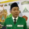 Ketua DPC GP Ansor Kabupaten Bandung, Dede Sumarsah saat diwawancarai usai pengukuhan pengurus di Miko Mall, K