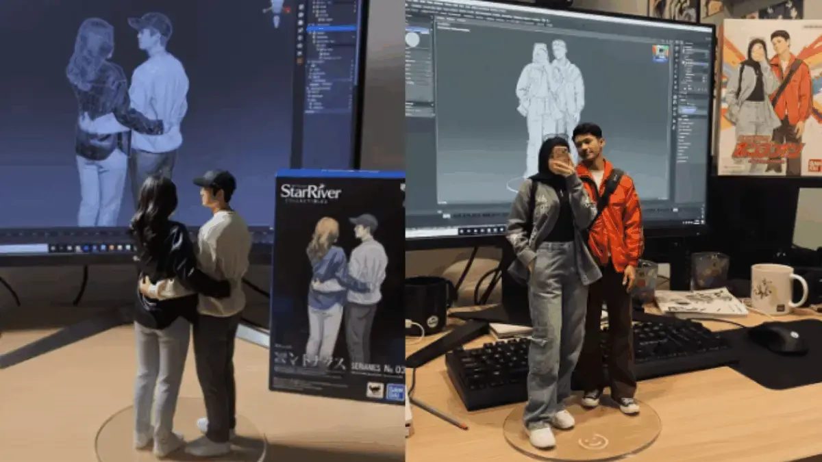 Cara Edit Foto Miniatur Bareng Pasangan Viral