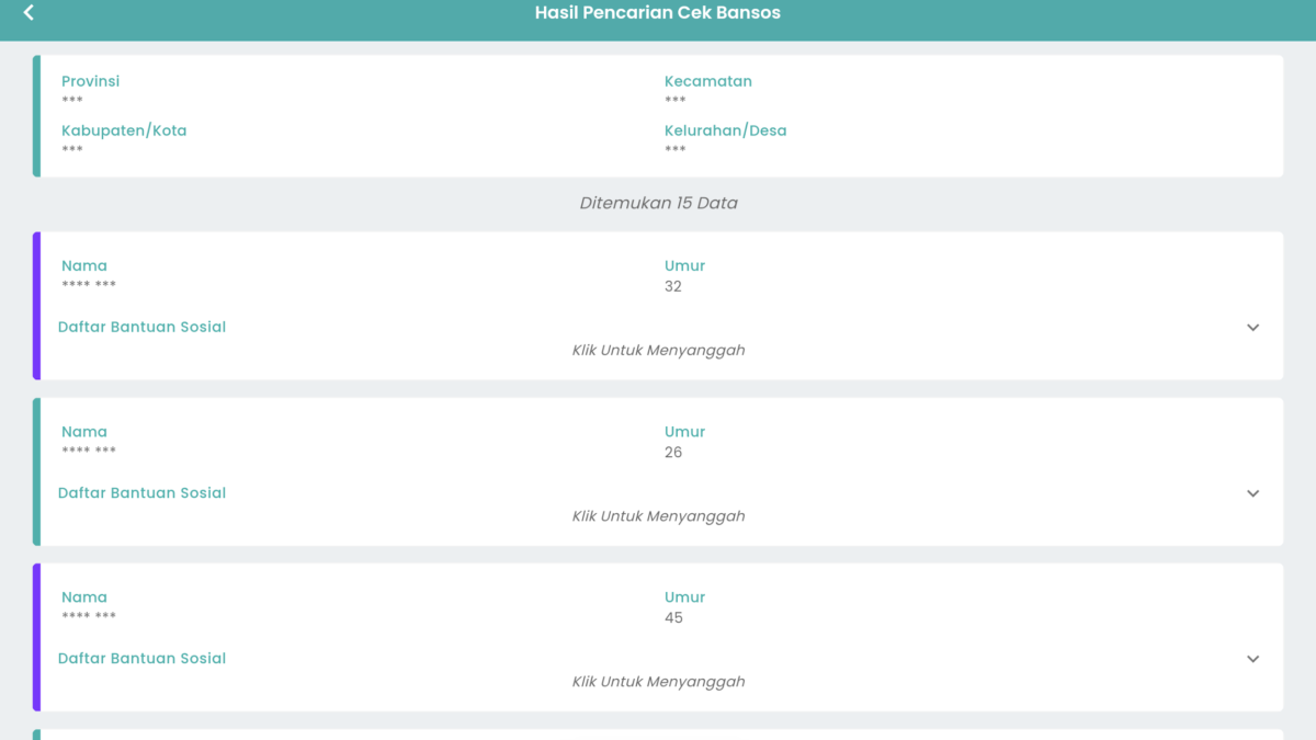 Jangan Kena Tipu, Begini Cara Cek Bansos Kemensos September 2025 Online Secara Resmi dan Mudah Tampilan aplikasi Cek Bansos.
