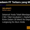 Update! 10 Kode Redeem FF Terbaru yang Masih Aktif