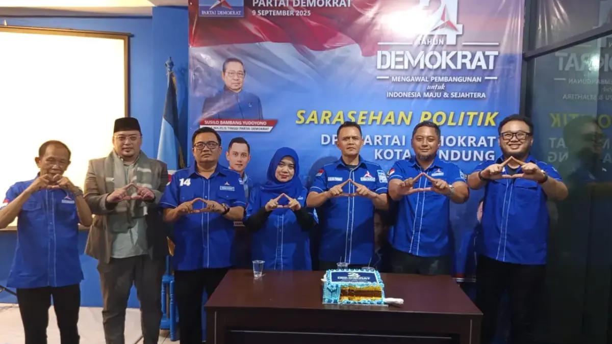 Perayaan HUT ke-24 Partai Demokrat di DPC Kota Bandung, Berlangsung Sederhana dan Khidmat