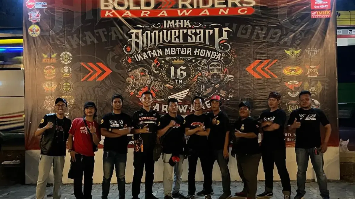 Ikatan Motor Honda Karawang (IMHK) Rayakan HUT ke-16 Penuh Kebersamaan Acara peringatan “16th Anniversary IMHK” yang digelar Ikatan Motor Honda Karawang (IMHK) di Bro King Kopi, Ja