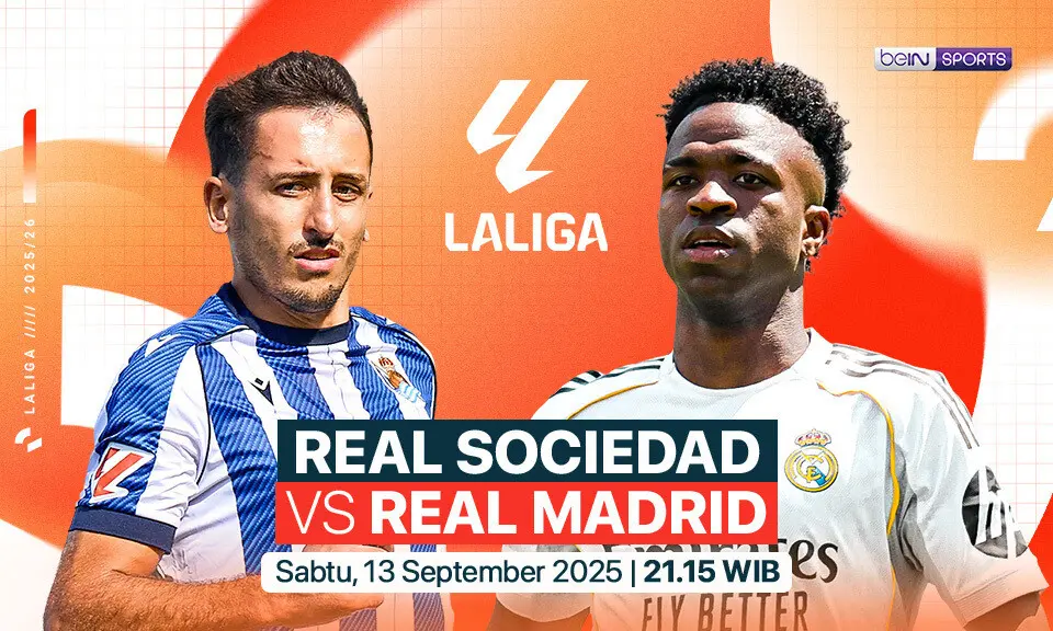Sedang Tayang! Ini Link Live Streaming Real Sociedad vs Real Madrid, Belum Menang vs Belum Kalah Link Live Streaming Pertandingan Real Sociedad vs Real Madrid.