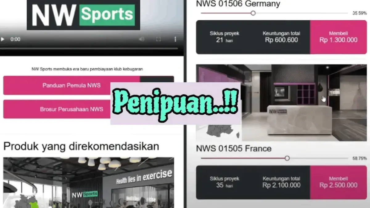 FIX SCAM, Aplikasi NW Sports Terbukti Penipuan Berkedok Investasi