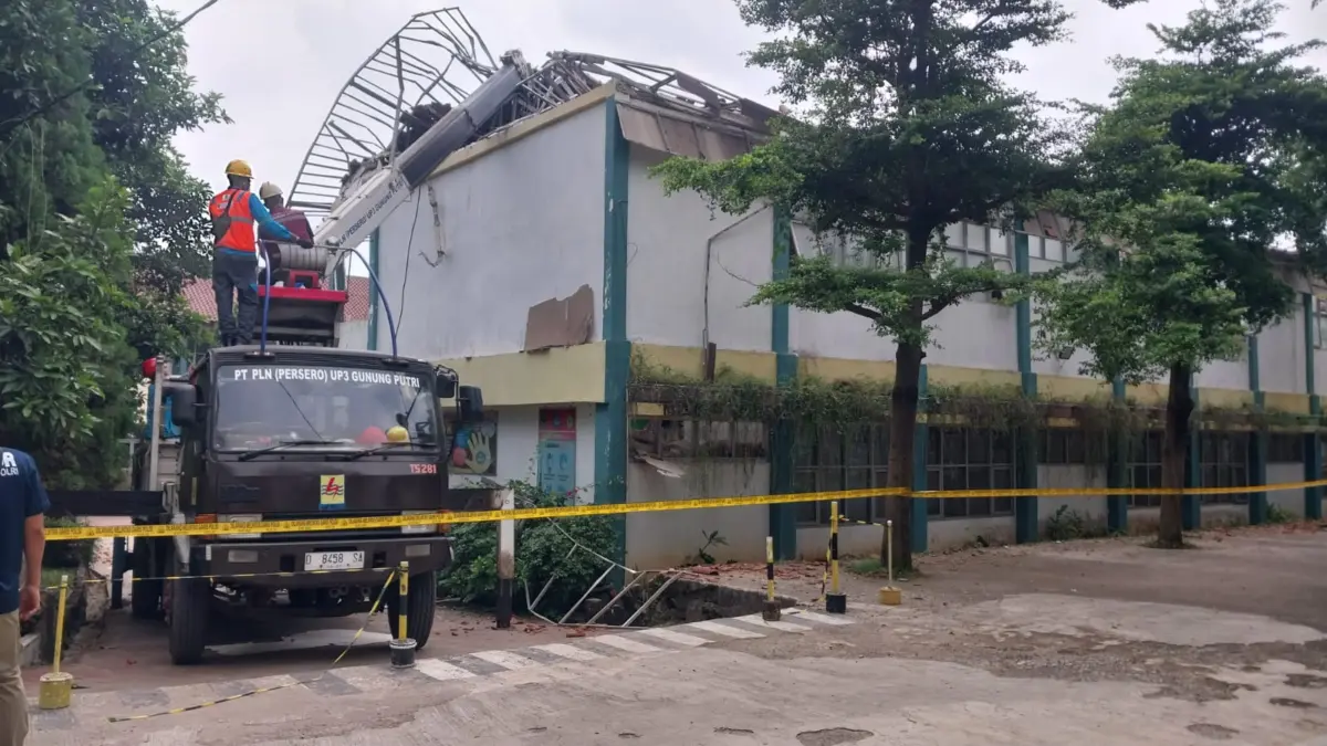 Situasi bangunan SMKN 1 Cileungsi, Kabupaten Bogor. Foto: Regi
