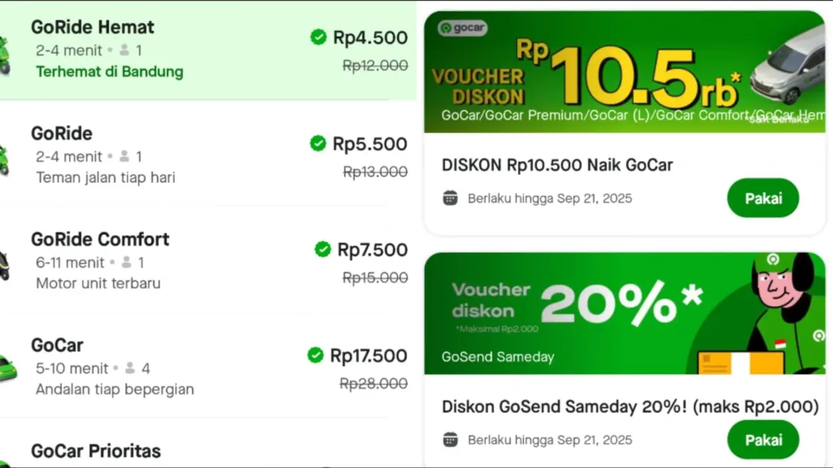 10 Kode Promo Gojek September 2025, Bikin Perjalanan dan Jajan Lebih Hemat!