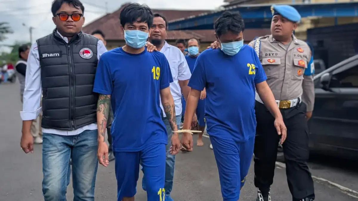 Tersangka kasus Narkotika jenis Sabu diringkus Polres Banjar, Selasa (16/9/2025). Dari tangan para tersangka,