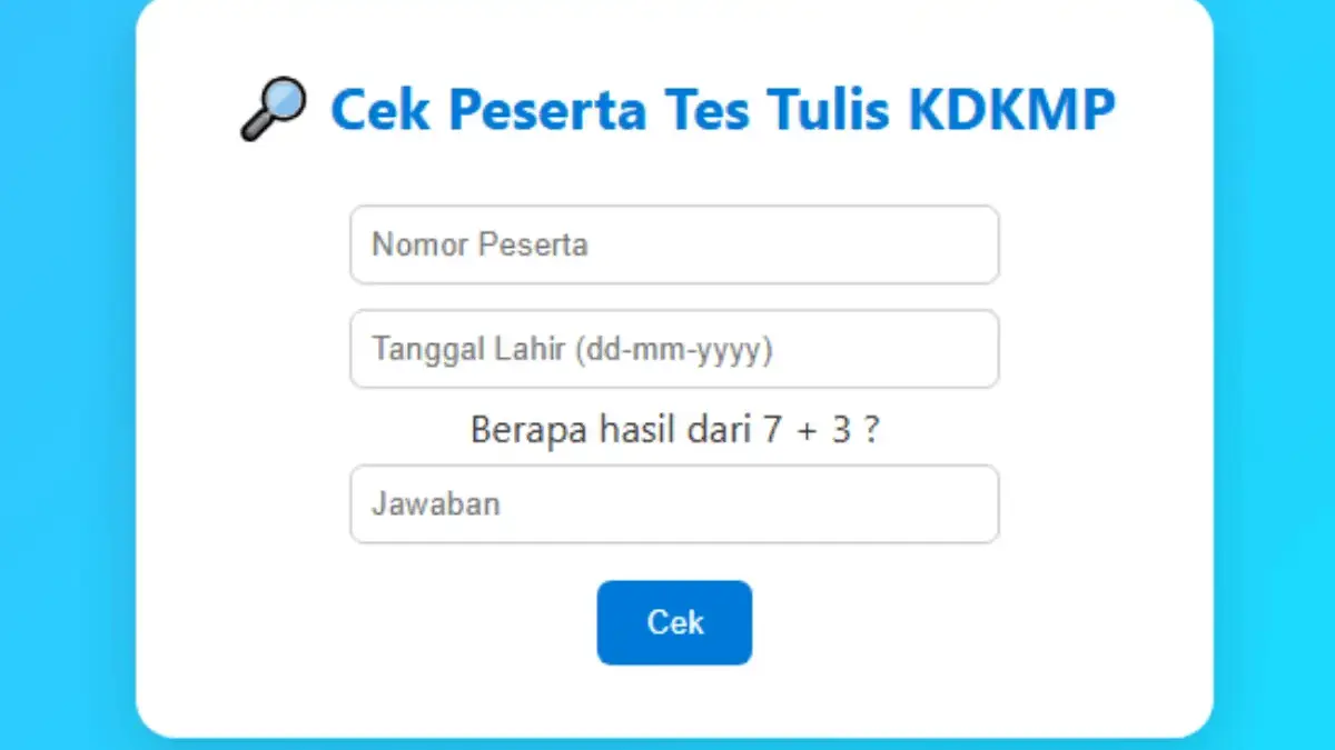 Cek Jadwal Tes Tulis PMO Koperasi Merah Putih Kemenkop 2025 Online 