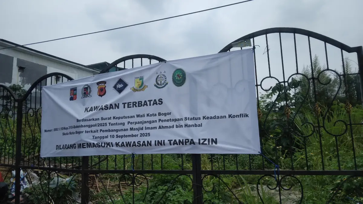 Status Konflik Pembangunan Masjid MIAH Bogor Diperpanjang, Kawasan Masih Ditutup Status Konflik Pembangunan Masjid MIAH Bogor Diperpanjang, Kawasan Masih Ditutup