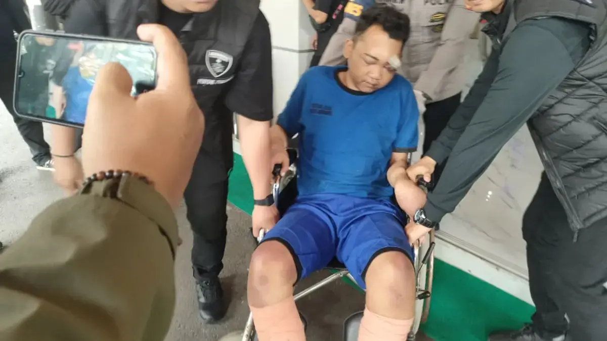 Dok. Tampang salah satu tersangka kasus pembunuhan satu keluarga di kabupaten Indramayu. Foto. Sandi Nugraha.