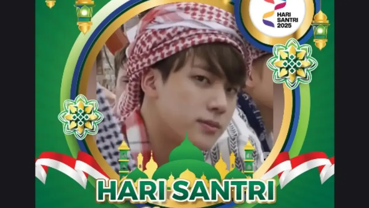 Kumpulan Link Twibbon Hari Santri 22 Oktober 2025, Banyak Desain Keren Namun Tetap Islami Salah satu contoh desain link Twibbon Hari santri Nasional 2025.