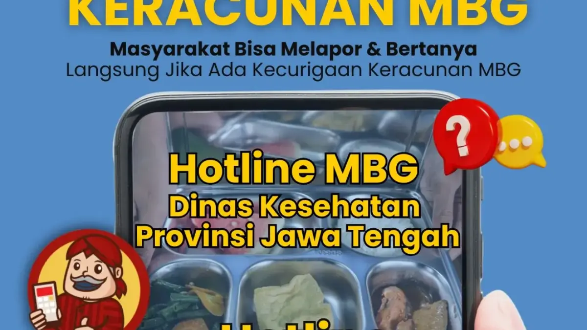 Pemprov Jateng Buka Hotline Aduan Keracunan Menu MBG