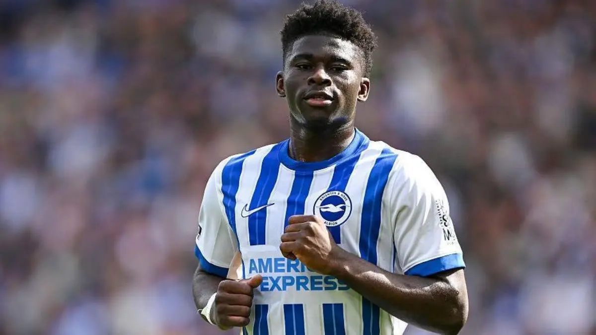 Carlos Baleba gelandang Brighton.