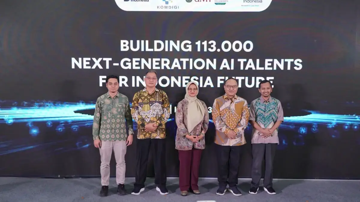 Direktur Utama Telkom Dian Siswarini saat acara Digistar Connect : Building 113.000 Next Generation AI Talents