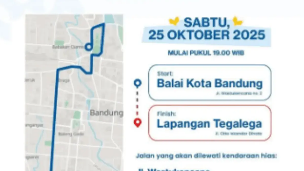 Rute Pawai Kendaraan Hias Bandung 2025 Puncak HJKB ke-215