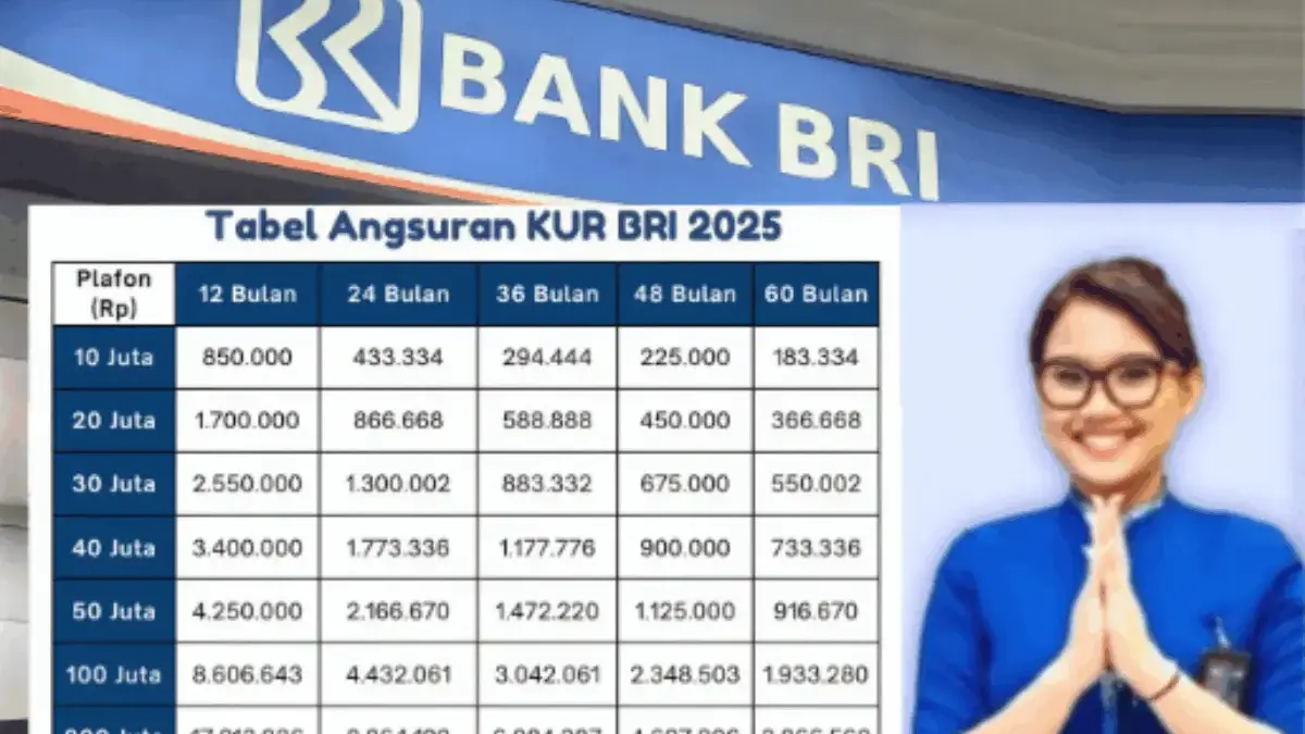 KUR BRI 2025 Tawarkan Pinjaman Rp50-100 Juta, Begini Cara Mengajukan dan Tabel Angsurannya KUR BRI 2025 Tawarkan Pinjaman Rp50-100 Juta, Begini Cara Mengajukan dan Tabel Angsurannya