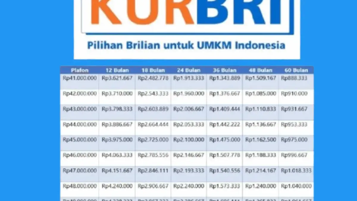 KUR BRI 2025 Terbaru Bulan Oktober, Pinjaman 50 Juta Cicilan 35 Ribu, Cek Detail Angsurannya Disini!