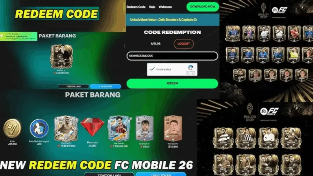 Klaim Sekarang! 20 Kode Redeem FC Mobile Terbaru, Gratis Player Pack Pemain Elite hingga Ballon d’Or Legends
