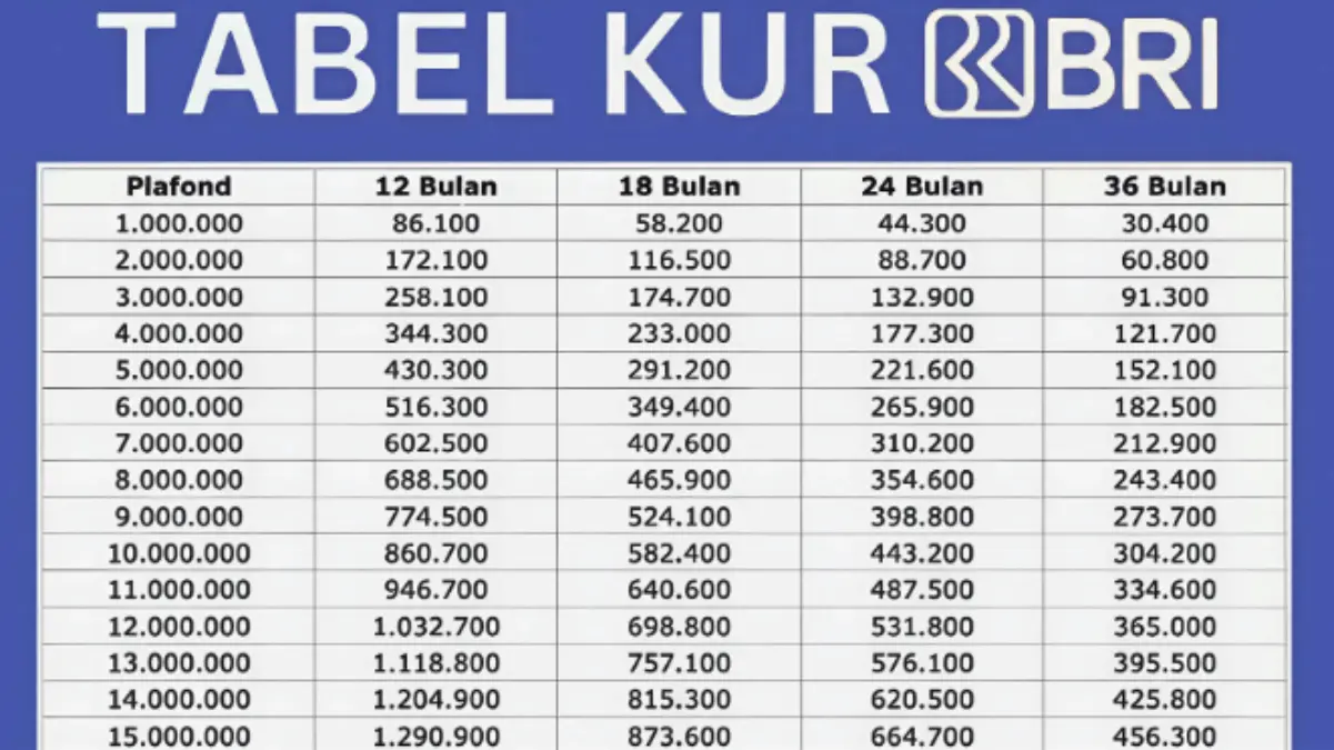 KUR BRI 2025: Pinjaman Rp80 Juta Cicilan Cuma Rp57 Ribu, Cukup Siapkan Dokumen Ini KUR BRI 2025: Pinjaman Rp80 Juta Cicilan Cuma Rp57 Ribu, Cukup Siapkan Dokumen Ini