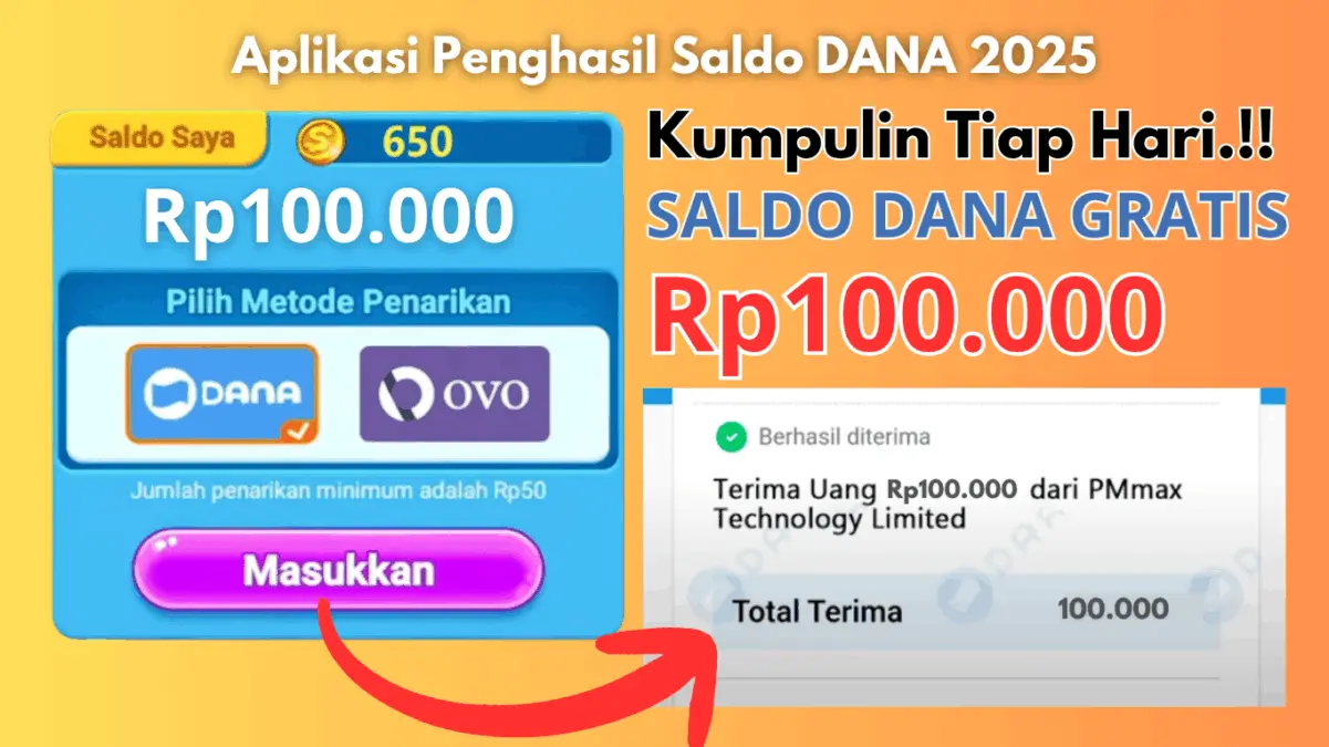11 Aplikasi Viral 2025 untuk Hasilkan Saldo DANA Gratis Rp100.000 Tanpa Modal, Aman dan Terbukti Membayar!