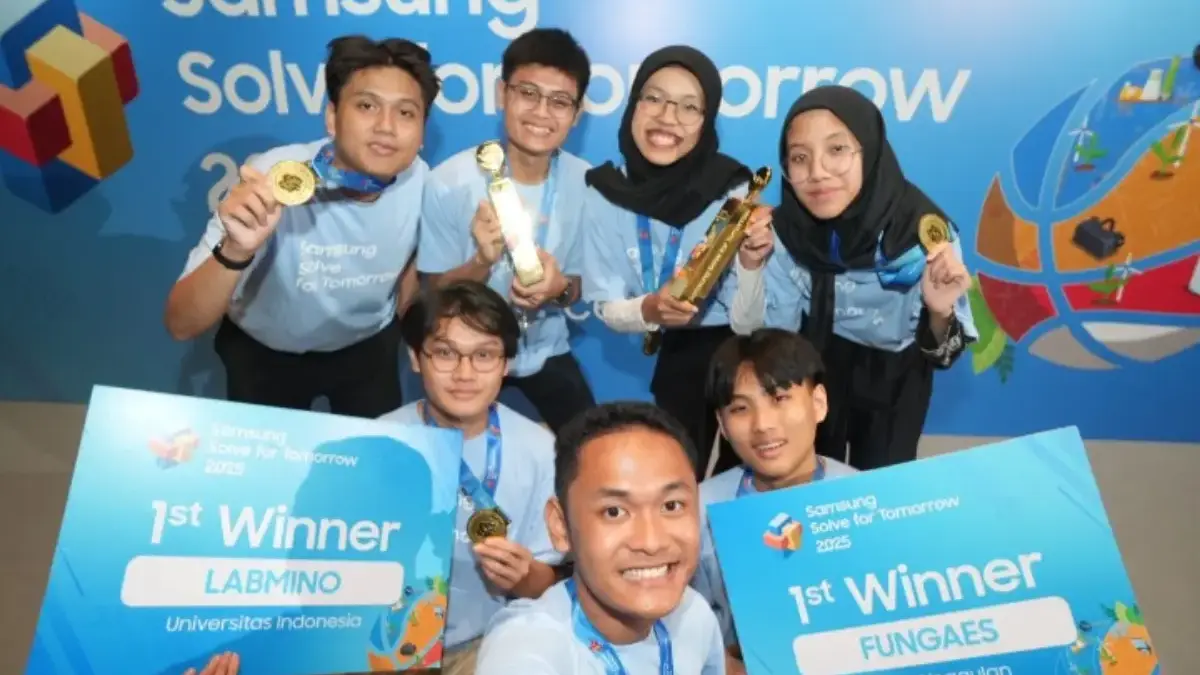 Samsung Umumkan Pemenang SFT 2025, Dua Tim Siap Berlaga ke Tingkat Global Juara Pertama Samsung Solve for Tomorrow 2025 dari Kategori SMA/SMK/MA dan Kategori Perguruan Tinggi