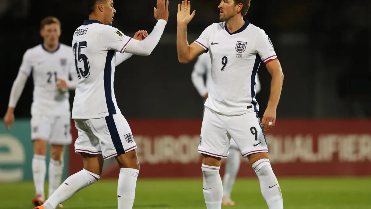 Update Daftar Timnas Lolos Piala Dunia 2026: 28 Negara, Eropa Akhirnya Punya Wakil Morgan Rogers dan Harry Kane pemain timnas Inggris.