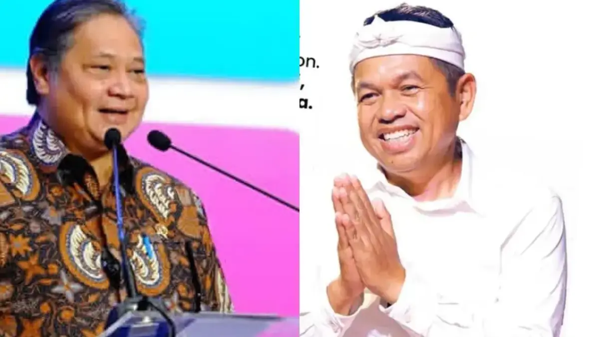 Viral! Momen Dedi Mulyadi Didorong Airlangga Hartarto saat Hendak Berfoto dengan Jusuf Kalla