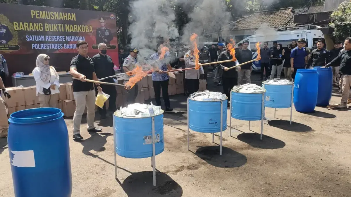 2,7 juta Butir Obat Keras Tertentu Dimusnahkan, Polrestabes Bandung siap Perangi Peredaran Obat-obatan terlara