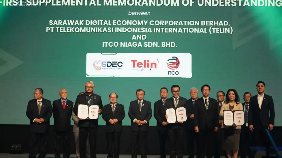 Telin, SDEC, dan ITCO Niaga Perkuat Kolaborasi Regional untuk Pengembangan Sistem Kabel Laut ICE II Penandatanganan Memorandum of Understanding (MoU) antara PT Telekomunikasi Indonesia International (Telin), Sa