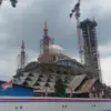 Proses pembangunan Masjid Raya Pakansari. Foto: Regi