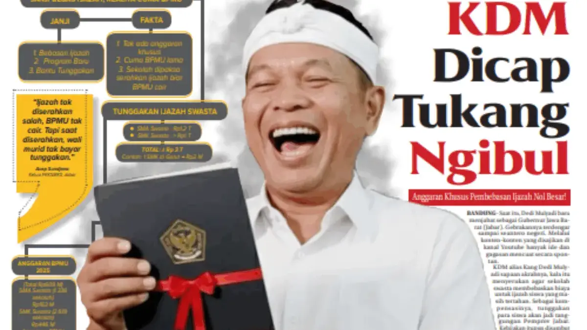 KDM Dicap Tukang Ngibul, Anggaran Khusus Pembebasan Ijazah Nol Besar!