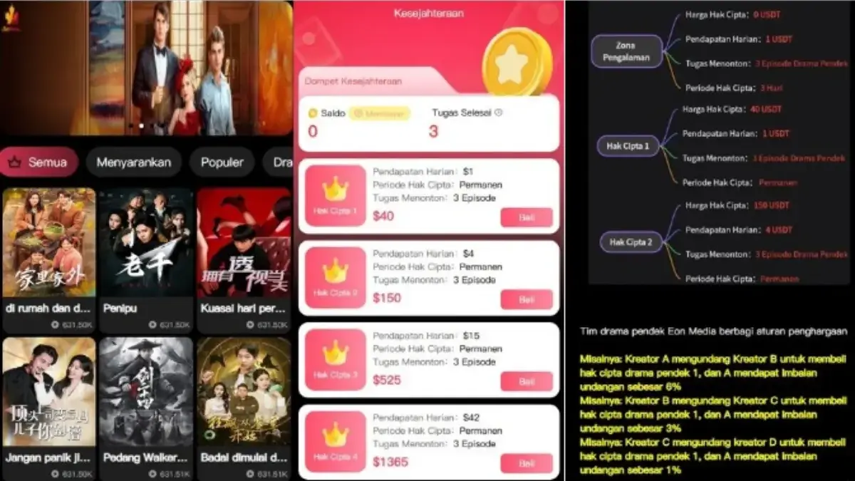 Penggemar DraChin Waspada, Aplikasi Drama EON Media Diduga Penipuan, Sehari Bisa Cuan Hingga Rp600 ribuan Penampakan website aplikasi Drama EON Media