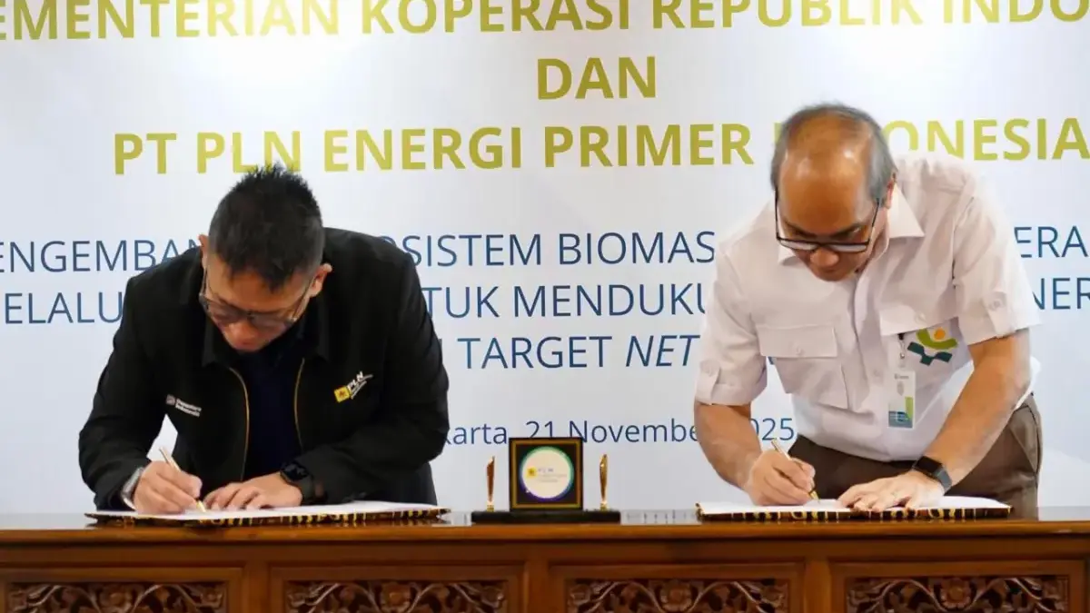 Kemenkop dan PLN EPI Jalin Kerja Sama Kembangkan Ekosistem Biomassa Berbasis Koperasi Penandatanganan MoU antara Kemenkop dan PLN EPI dilakukan oleh Deputi Bidang Pengawasan Koperasi (Kemenkop) He