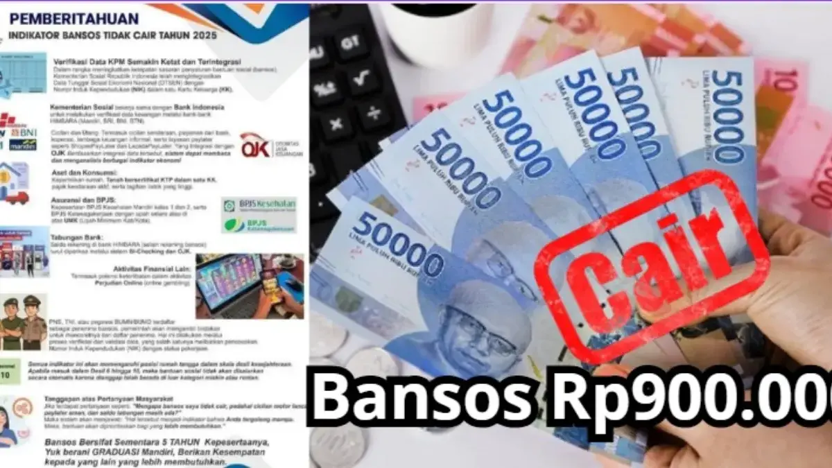 Pencairan Bansos Rp900.000 yang sudah dimulai pekan ini.