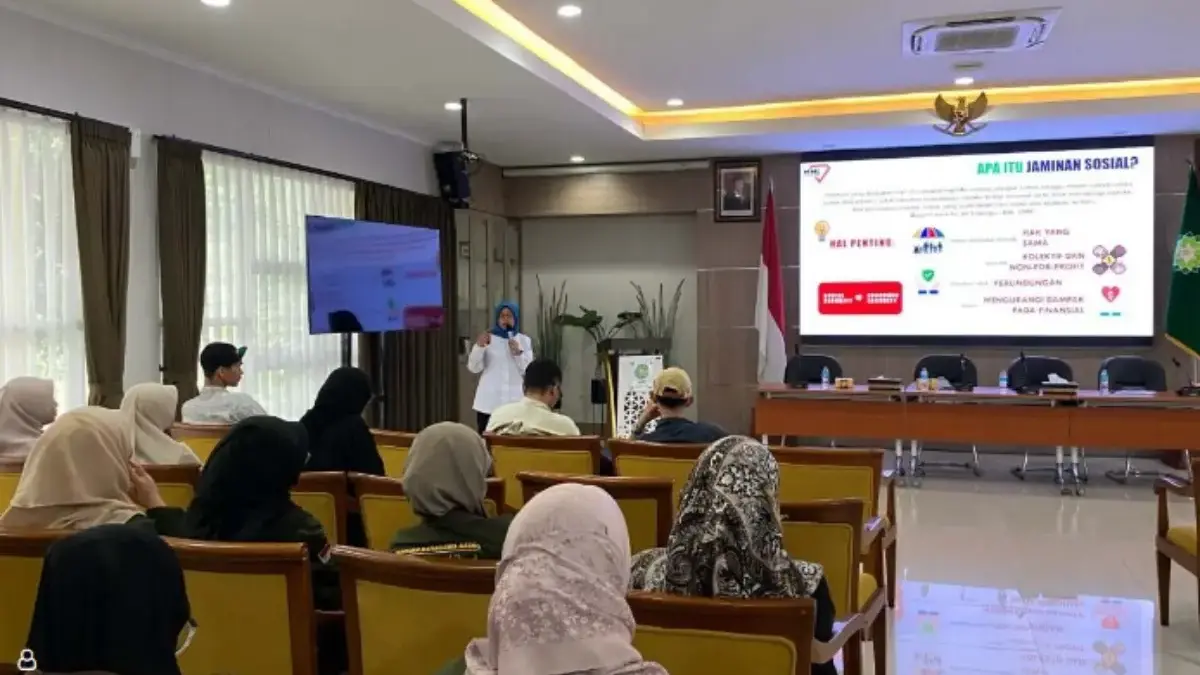 sUASANA kegiatan BPJS Kesehatan Goes to Campus pada acara Orientasi Mahasiswa Asing Universitas Islam Negeri