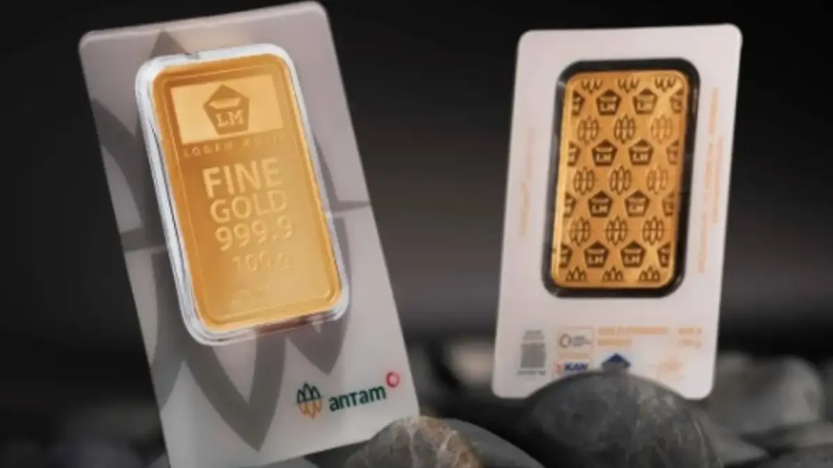 ILUSTRASI harga emas Antam Hari ini yang kembali terpuruk
