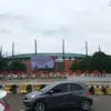 Kondisi Lalu lintas Stadion Pakansari. Foto: Regi