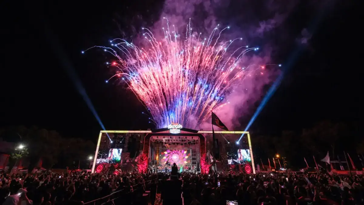 Kemeriahan gelaran Honda Bikers Day Pulau Sulawesi di Lapangan KONI Manado, Sulawesi Utara pada 1 November 202