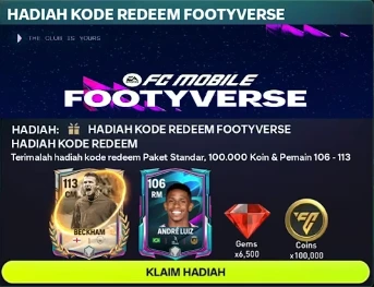 Update Kode Redeem FC Mobile 11 November 2025, Hadiah Gems, Icon Player, dan Jersey Spesial! Update Kode Redeem FC Mobile 11 November 2025, Hadiah Gems, Icon Player, dan Jersey Spesial!
