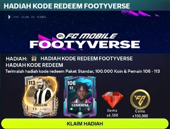 36 Kode Redeem FC Mobile 11 November 2025 Pemain OVR 113 & Jersey FC Summit Gratis!