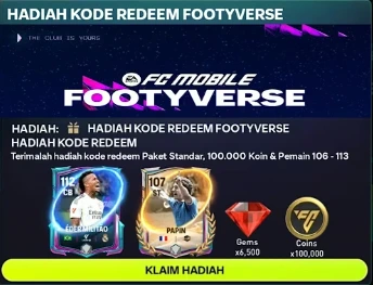 Kode Redeem FC Mobile 21 November 2025: Bonus Gems, Jersey, hingga Paket Player